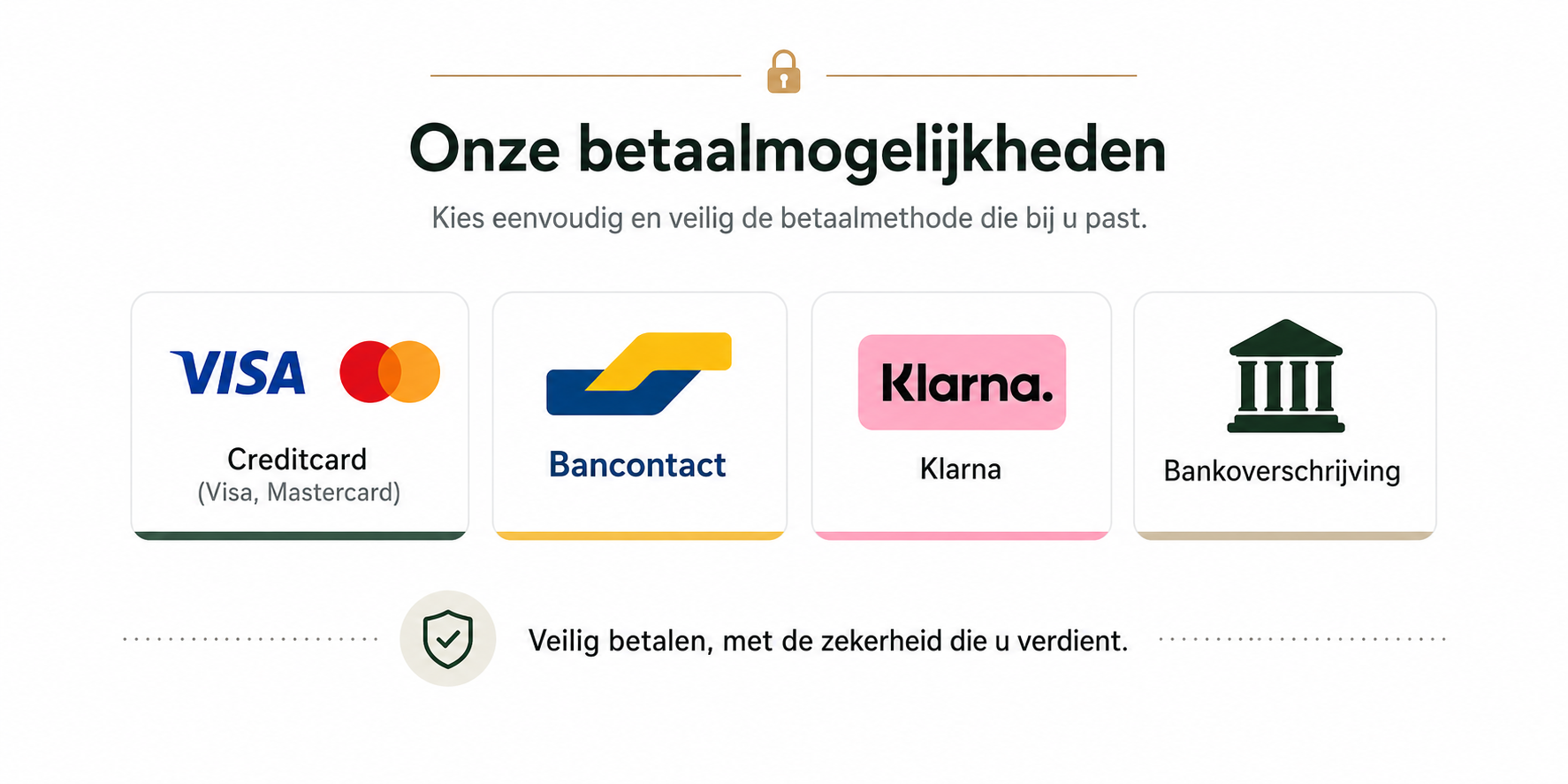 Veilige betaalmethoden